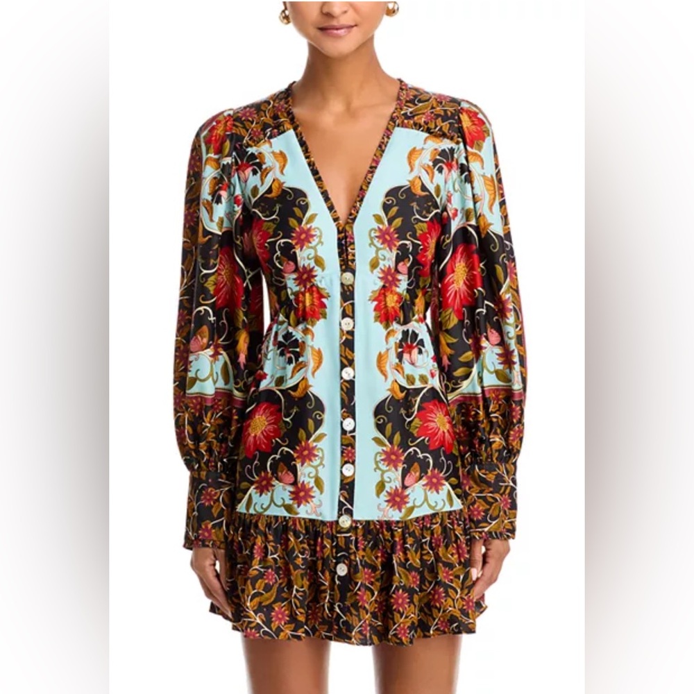FARM Rio Colorful Floral Button-Down Dress - Picture 7 of 8